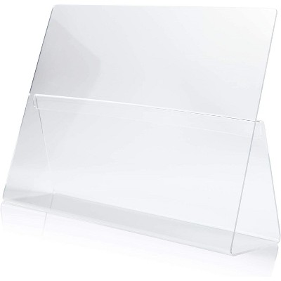 Juvale Clear Acrylic Book Holder, Kitchen Cookbook Display Stand (12.3 x 8.8 x 3 In)