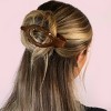 scünci Unbreakable Oval Open Center Flat Lay Hair Clip - Brown - All Hair - 2 of 4