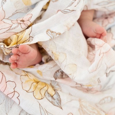 Earthly Organic Cotton Muslin Swaddle Blanket Set - 4 Pack