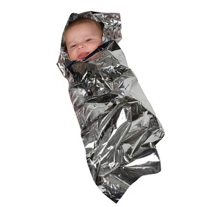 MABIS Sterile Foil Baby Bunting Emergency Heat-Conserving Baby Blanket for Newborns and Infants - 1 of 4