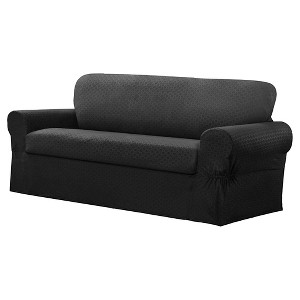 Almost Black Conrad Sofa Slipcover (2 Piece) - Maytex