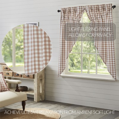 Annie Buffalo Portabella Check Prairie Short Panel Set of 2 63x36x18  VHC Brands