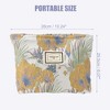 Unique Bargains Women's Floral Zipper Makeup Bags and Organizers Orange Beige - 4 of 4
