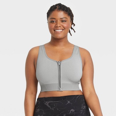 LIVI Wireless Medium-Impact Seamless Sports Bra Zip-Front, 57% OFF