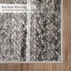 Modern Braided Print Area Rug, Washable Living Room Rug, Non Slip Low Pile Soft Carpet for Dining Room, Home Office - 4 of 4