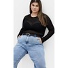 Women's Plus Size Eleni Top - black | CITY CHIC - 4 of 4