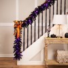 Northlight Pre-Lit Black Crystal Pine Artificial Halloween Garland - 9' x 12" - LED Purple - 2 of 4