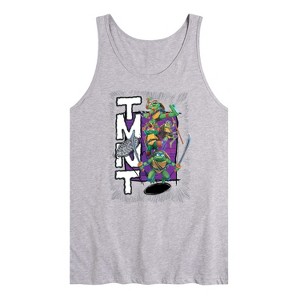 Men's - Teenage Mutant Ninja Turtles - Donatello, Raphael, Leonardo, & Michelangelo Graphic Tank Top - 1 of 2