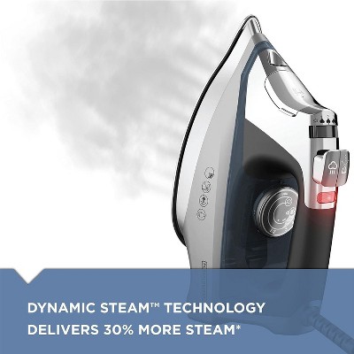 Blue Stainless Steel Burst Steam Iron with Vertical Function
