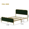 Heavy Duty Gold Upholstered Platform Bed Frame with Headboard and Storage, No Box Spring Needed, Sturdy and Stylish Design. - 2 of 4