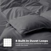 Peace Nest All-Season Medium Warmth Solid Pattern Duvet Insert White Goose Feather Comforter - 4 of 4