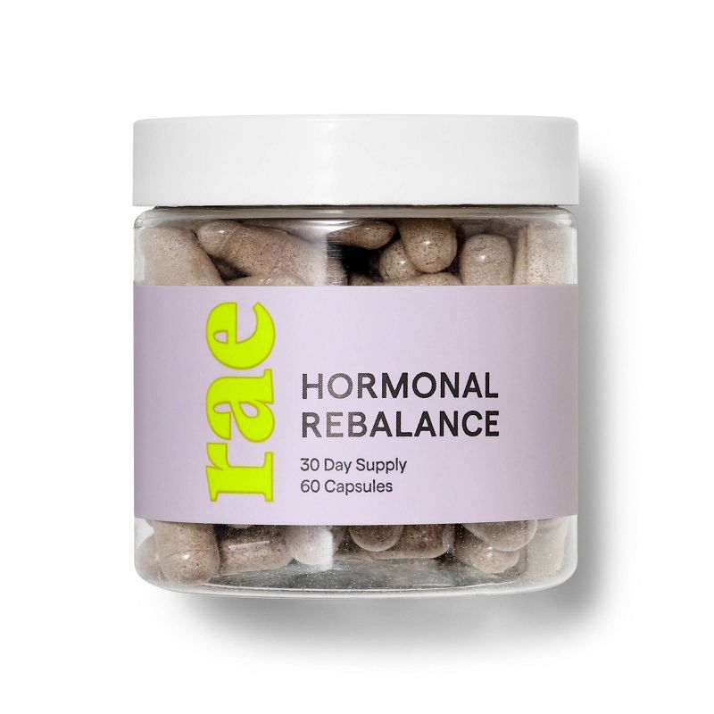 Rae ReBalance Dietary Supplement Vegan Capsules for Hormone Balance - 60ct, 4 of 13