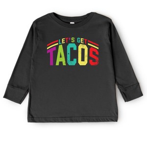 The Juniper Shop Let's Get Tacos Varsity Toddler Long Sleeve Tee - 1 of 4