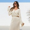Women's Comfy Classic Beige Midi Cover-Up Dress - Cupshe - 4 of 4