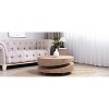 YUHAO 31" Modern Round Wood Coffee Table, Natural Finish Accent Table - 3 of 4