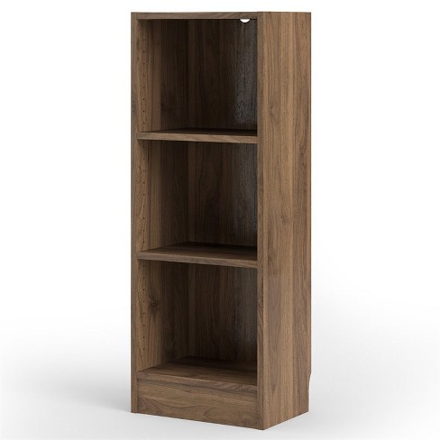 Foil Element Short Narrow 3 Shelf Bookcase In Brown Tvilum Target