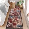 Modern Floral Runner Rug 2x6 Indoor Patchwork Printed Hallway Rug Non Slip Kitchen Rug Washable Living Room Carpet Runner Accent Throw Rugs - 2 of 4