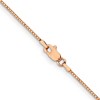 Black Bow Jewelry 0.8mm 14k Rose Gold Solid Box Chain Lobster Claw Clasp Necklace - 3 of 4