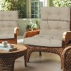 FURNIinspire Outdoor Seat Cushions 2 Pcs Set High Back Patio Chair Cushions, Solid Color Seat Cushion For Garden Porch, Beige, 44"*22"*4" - 2 of 4