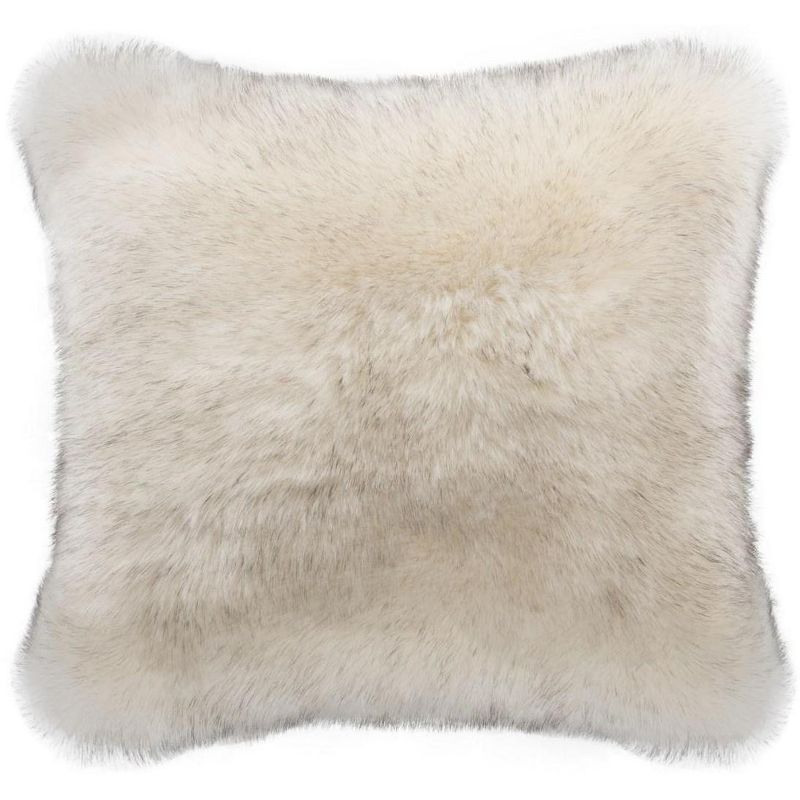 Coco Tips Pillow - Taupe - 20" x 20" - Safavieh ., 1 of 4