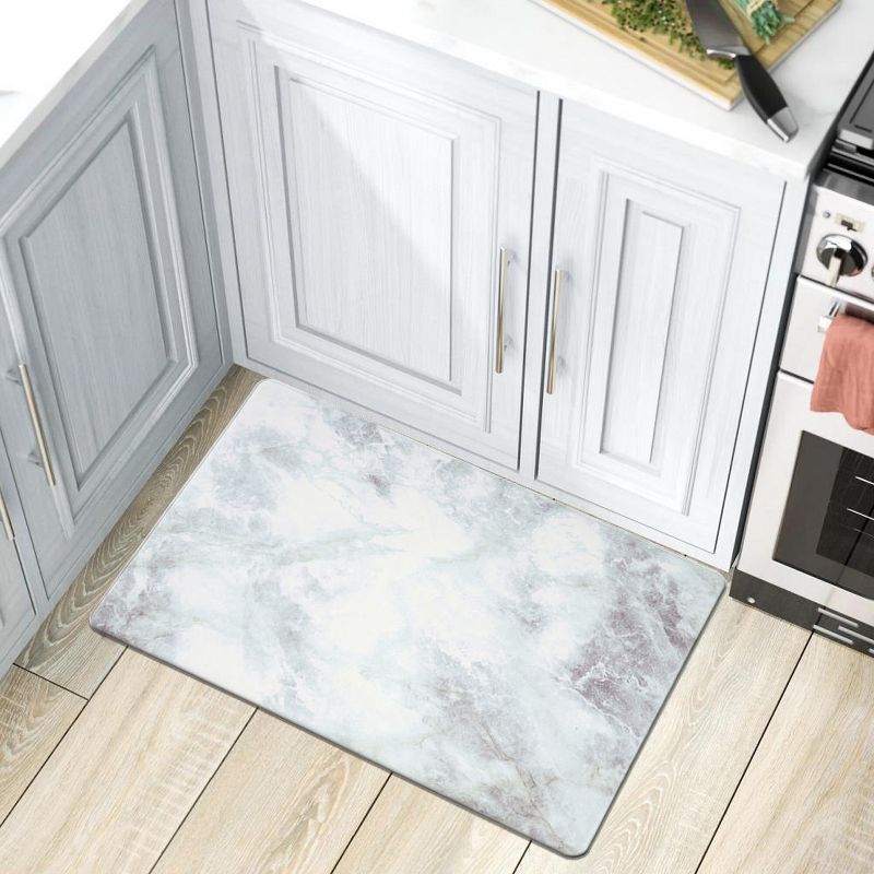 World Rug Gallery Kitchen Marble Pattern Anti Fatigue Standing Mat, 2 of 10
