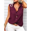 Imily Bela Women's Sleeveless Button Down Shirt Elegant Office Top for Summer Wear - 3 of 4
