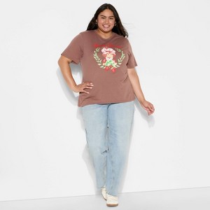 Women's Strawberry Shortcake Berry Sweet Short Sleeve Graphic T-Shirt - Brown - 1 of 3