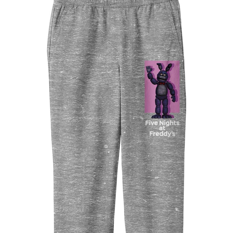 Five Nights At Freddy'S Bonnie with Purple Shadow Youth Boys Heather Athletic Pants, 2 of 4