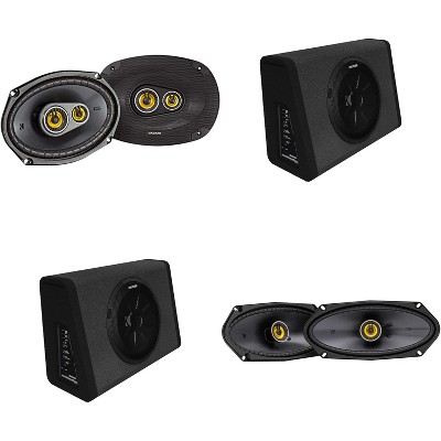 Kicker (2) 11PT250 Powered Truck Enclosure & 50CSC4104 4x10", 46CSC6934 6x9" Bundle