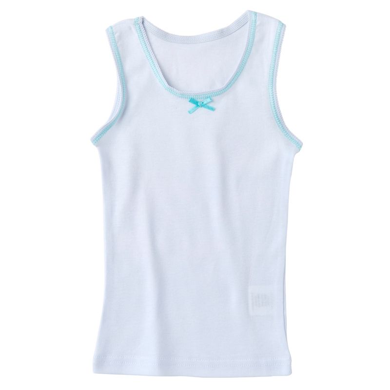 Sportoli Girls Ultra Soft 100% Cotton Tagless Tank Undershirts 4-Pack, 3 of 7