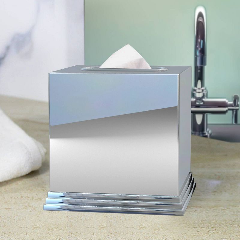 Timeless Stainless Steel Boutique Tissue Box Cover - Nu Steel, 4 of 5