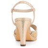 BLISSFUL STEP Women's Rhinestone Chunky Heel Slingback Sandals - 3 of 4