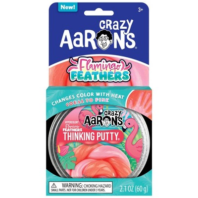 Crazy Aaron's Flamingo Feathers 3.5" Thinking Putty Tin