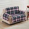 Greenland Home Fashions GL-2404CFPL Cardinal Plaid Loveseat Furniture Protector, 103x76 Inch - 2 of 4