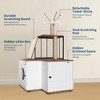2 in 1 Multi Level 48.8 Inch Wooden e Cat Tree Litter Box Enclosure - 4 of 4