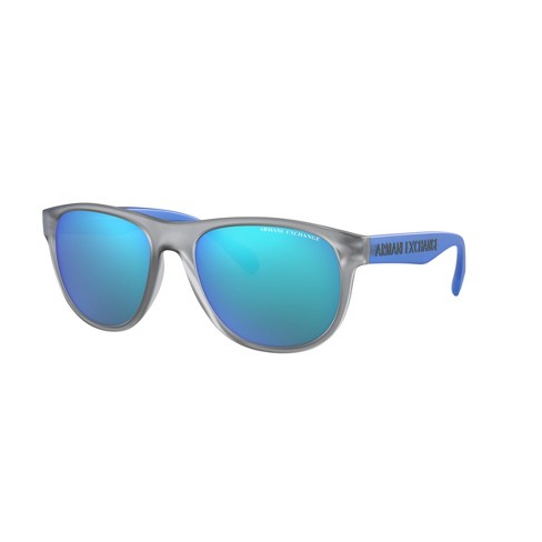 Armani Exchange Ax4096s 57mm Male Square Sunglasses Green Mirror Light Blue  Lens : Target