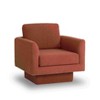 CAVINAS Upholstered Swivel Accent Chair with Curved Armrest Design,Modern Barrel Chair for Bedroom,Reading Room - 4 of 4