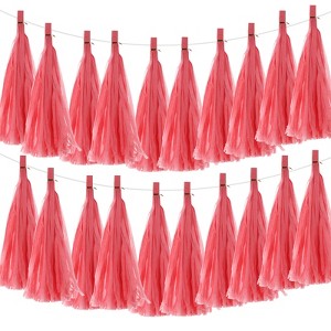 Unique Bargains Party Decoration Reusable Strong Rope Tassel Garland Banner 20 Pcs - 1 of 4