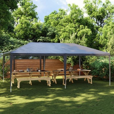 vidaXL Professional Party Tent 13.1'x19.7' Anthracite 0.3 oz/ftÂ²