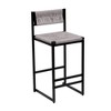 PDTEND Set of 2 Hand-Woven Paper Rope Counter Stools with Footrest for Kitchen Island/Dining Room - 2 of 4
