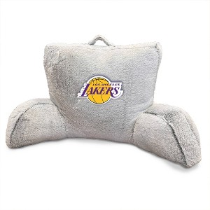 NBA Los Angeles Lakers Faux Fur Logo Backrest Support Pillow - 1 of 2