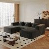 106.7" Corduroy Modular Boneless U-Shaped Sectional Sofa with 2 Ottoman, High-Density Memory Foam, Flexible Configurations, Plush Cushions - 2 of 4