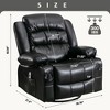 NicBex Recliner Chair Massage Chair with Heating Rocking Chair with USB Port Swivel Accent Chair Lounge Chair with Cup Holders - 2 of 4