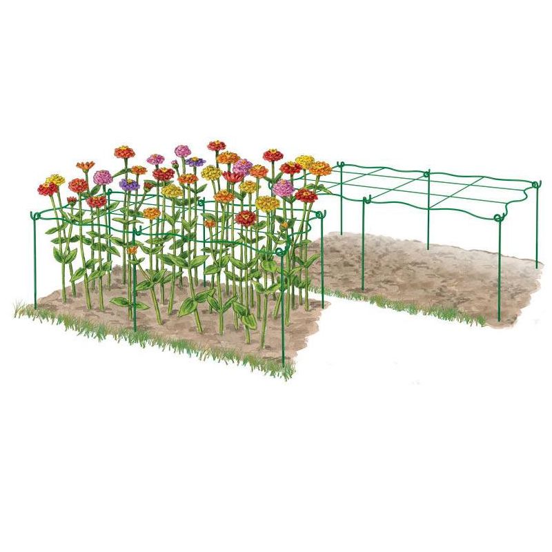 Gardener's Supply Company Grow Through Flower Plant Support | Sturdy Powder Coated Metal Grid Flower Support for Outdoor Plants & Young Flowering, 2 of 6
