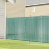 VEVOR Bottom Locking Privacy Slats, Double-Wall Vertical Bottom-Locking Slats with Wings for Chain-Link Fence, High-Density HDPE, Green - 2 of 4