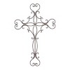 Metal Cross Scroll Wall Decor Black - Olivia & May: Iron Religious Art, Vertical Display - 2 of 4
