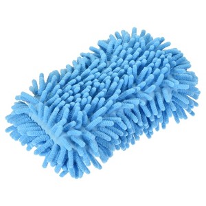 Unique Bargains Home Cleaning Microfiber Chenille Sponge Mitten 9.06" x 5.12" x 2.36" - 1 of 4
