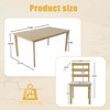 Homy Casa 5-Piece Solid Wood Dining Table and Chairs Set, Modern Kitchen & Dining Furniture - 3 of 4