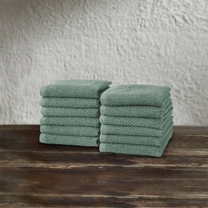 Cotton Popcorn Textured Bath Towel Set - Isla Jade - 1 of 4