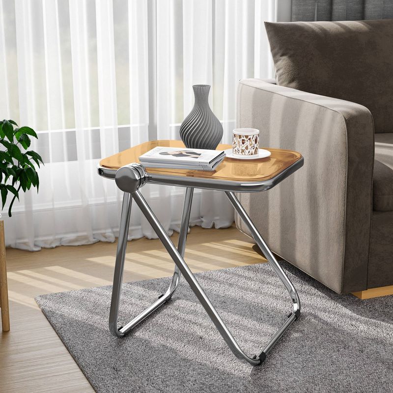 LeisureMod Lawrence Modern Square Folding End Table, 3 of 7